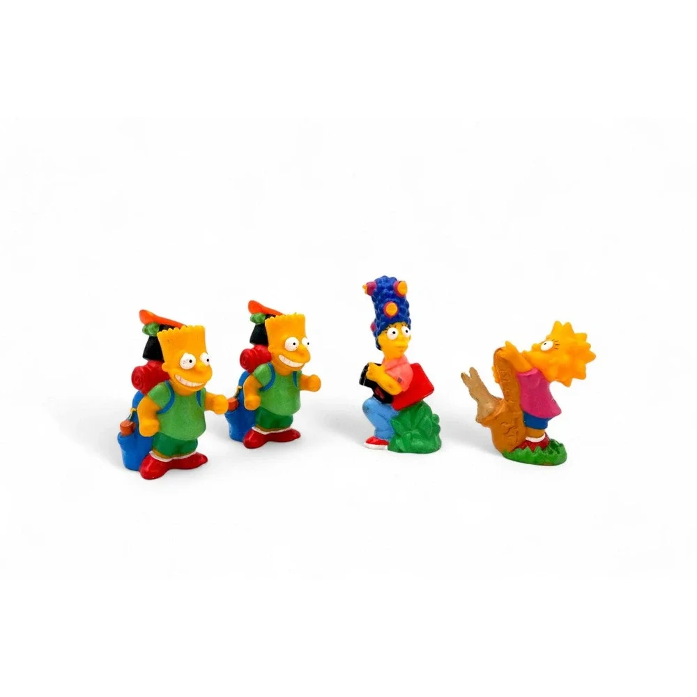 Vtg 1990 Burger King Simpsons Camping PVC Figurine Toy Set‎ Of 4 90s Retro - Picture 7 of 8